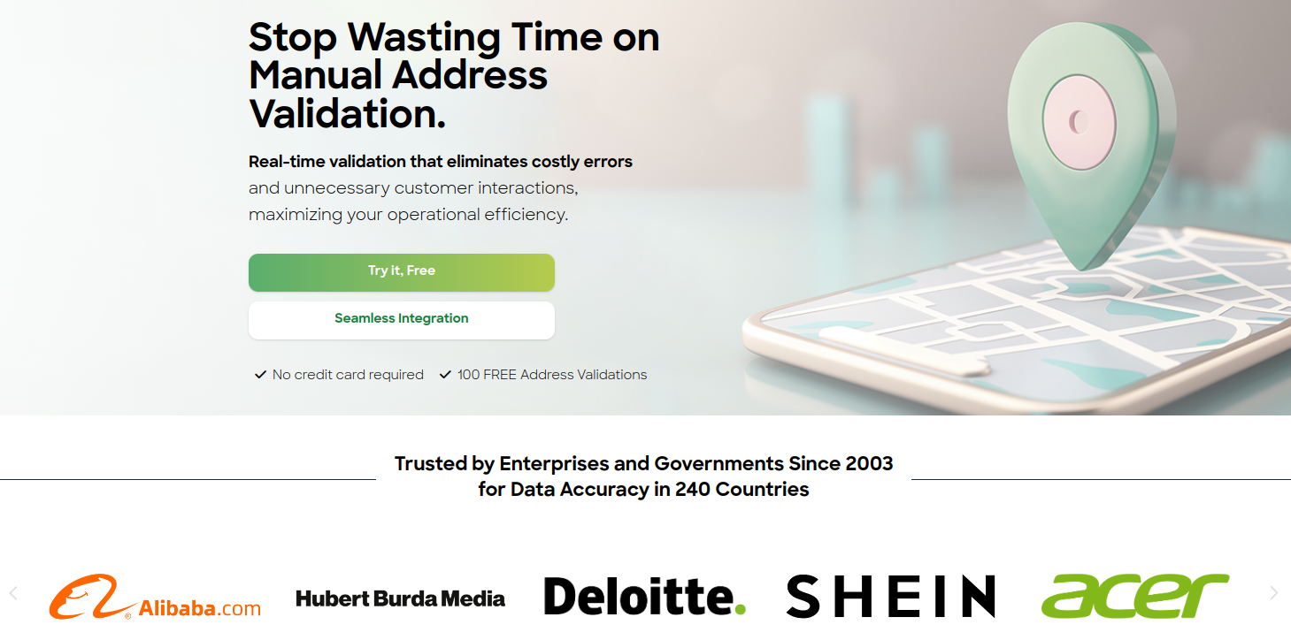 screenshot of Byteplant Address Validator